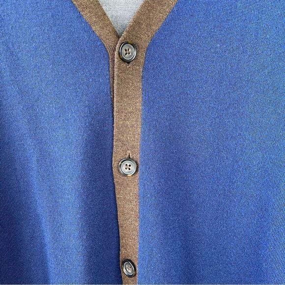 Banana Republic Mens Color Block Wool Grandpa Cardigan Sweater Size Large - Picture 3 of 7